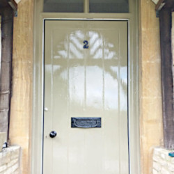 A photo of a renovated front door in the Cotswolds